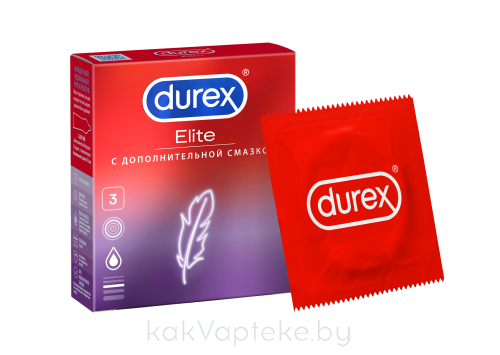Презервативы из натурального латекса Durex® Elite 3шт