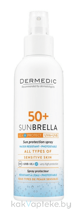 Dermedic SUNBRELLA Солнцезащитное молочко-спрей SPF50+ 150мл