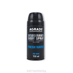 AGRADO Дезодорант спрей для тела СВЕЖЕСТЬ ВОДОПАДА мужской/ Fresh Water Body Spray Deodorant for men, 150 мл