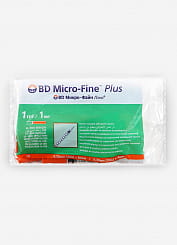 Шприцы инсулиновые BD Micro-Fine TM Plus 1мл U-100 с иглой 30G (0,30х 8мм)№10