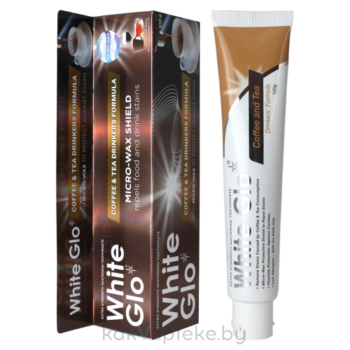 White Glo зубная паста отбеливающая Coffee & tea drinkers formula для любителей кофе и чая 100 г