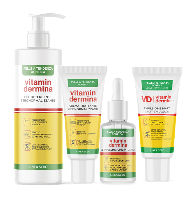 VITAMINDERMINA SEBO Себонормализующий очищающий гель 240 мл