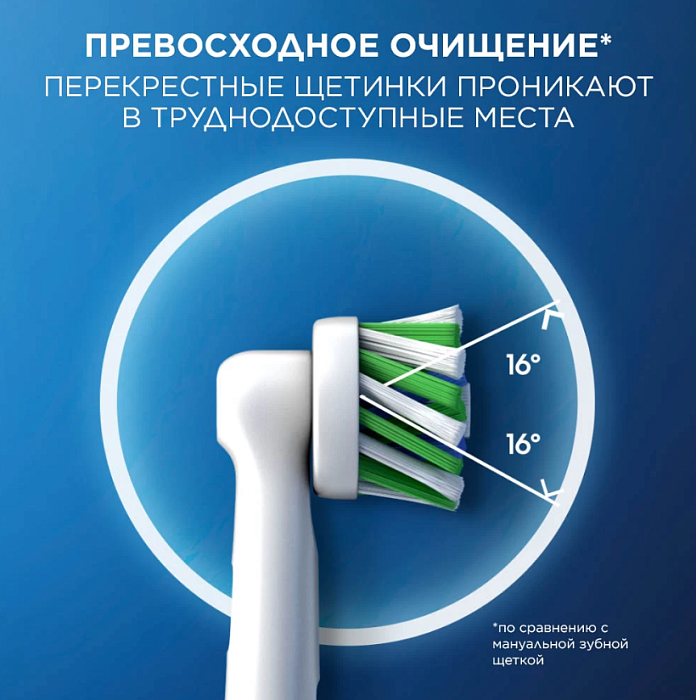 Oral-B Сменные насадки для электрической зубной щетки (EB50RX-4) PRO CrossAction 4шт