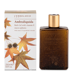 L'Erbolario АМБРОВОЕ ДЕРЕВО Гель для душа и ванны с микрогранулами, обогащенными витамином Е 250 мл