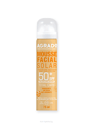 AGRADO Солнцезащитный мусс для лица SPF 50+ / Facial Sunscreen Mousse SPF 50+, 75мл