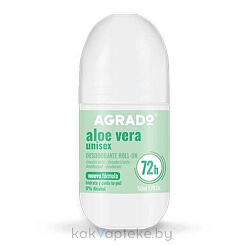 AGRADO Дезодорант-антиперспирант шариковый АЛОЭ ВЕРА унисекс/ Deodorant Antiperspirant Roll-on Aloe Vera Unisex, 50 мл