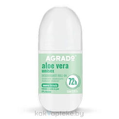 AGRADO Дезодорант-антиперспирант шариковый АЛОЭ ВЕРА унисекс/ Deodorant Antiperspirant Roll-on Aloe Vera Unisex, 50 мл