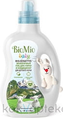 BioMio BABY BIO-SENSITIVE Экологичный гель и кондиционер для стирки детского белья 1000 мл