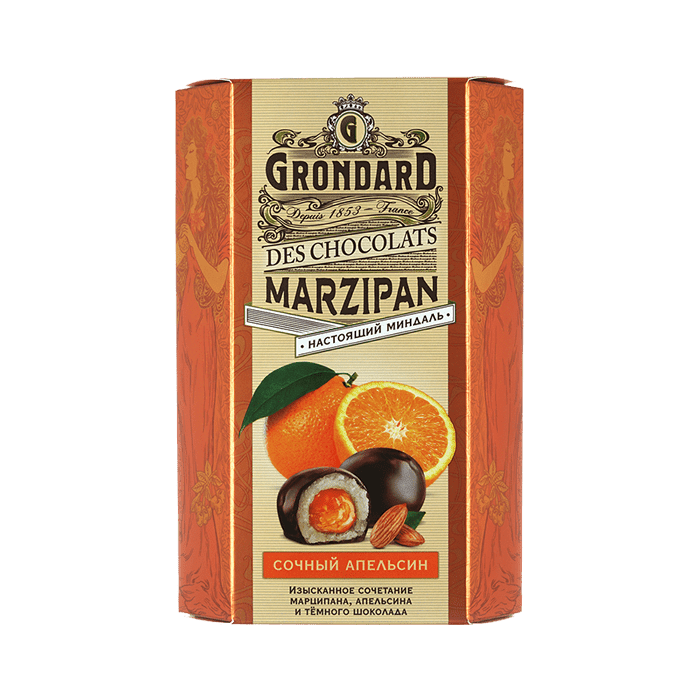 Grondard Конфеты глазированные "Грондини, апельсин", 140 г