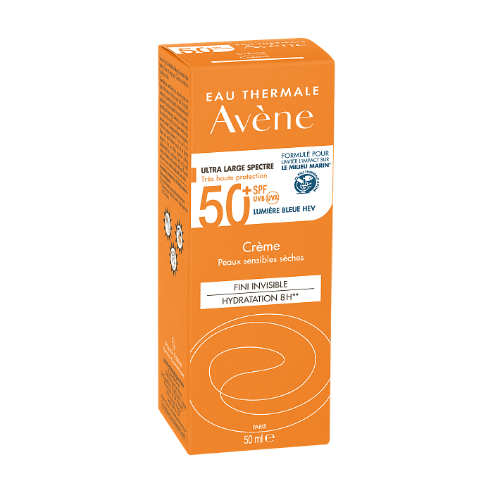 AVENE Крем солнцезащитный для лица и шеи SPF50+ 50 мл
