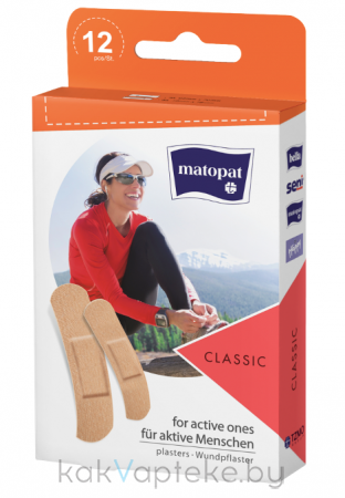 Набор пластырей MATOPAT CLASSIC размером 25мм х 76мм и19мм х 76мм
