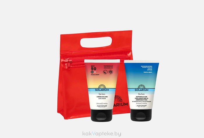 Набор SOLARIUM SEA LOVER: Солнцезащитный крем для лица и тела SPF 50 50 мл, Крем для сохранения загара для лица и тела 50 мл