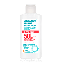 AGRADO Солнцезащитный крем для чувствительной кожи SPF50+ / Sunscreen Cream SPF 50+, 100 мл