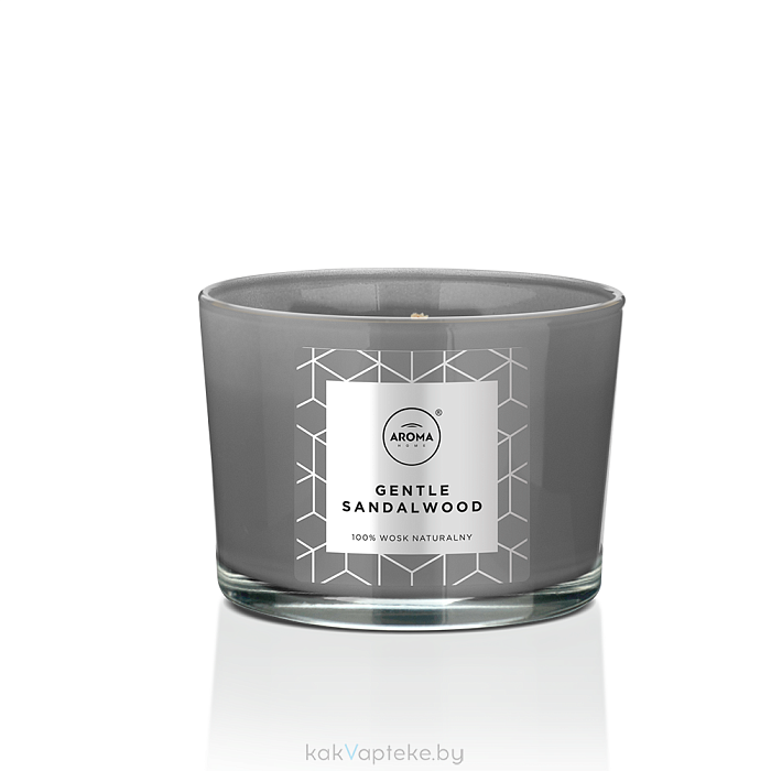 Aroma HOME Ароматизированная свеча в стекле SCENTED CANDLE GENTLE SANDALWOOD, 115 гр