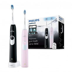 Philips Sonicare 2 Series Электрические зубные щетки (уп.2 шт.) (черная и розовая) HX6232/41