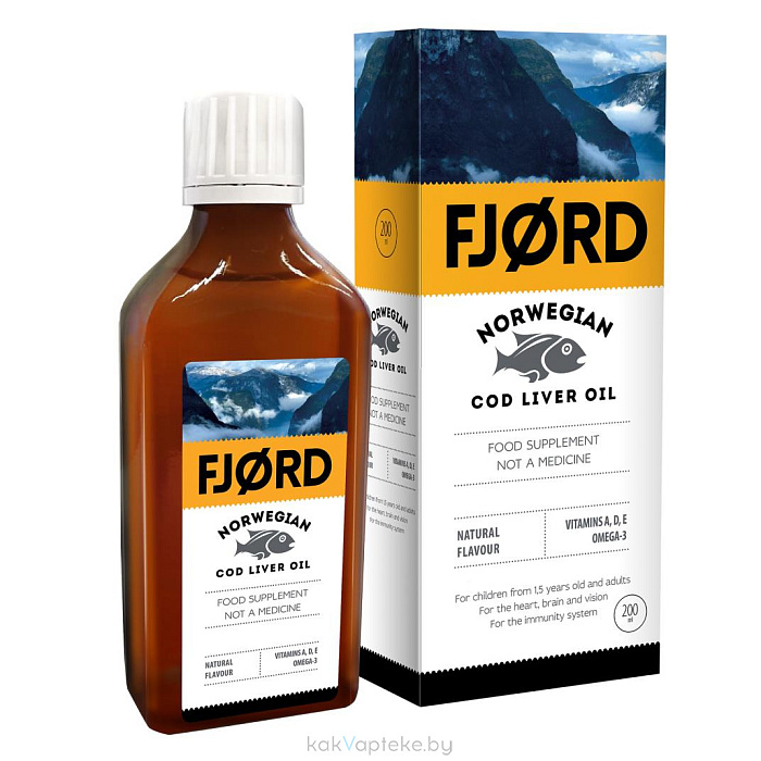 Фьорд FJORD Норвежский рыбий жир из печени трески 200 мл