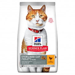 Hill's  SP Сухой корм для стерилизованных кошек до 7лет (с курицей) 1,5кг 604725