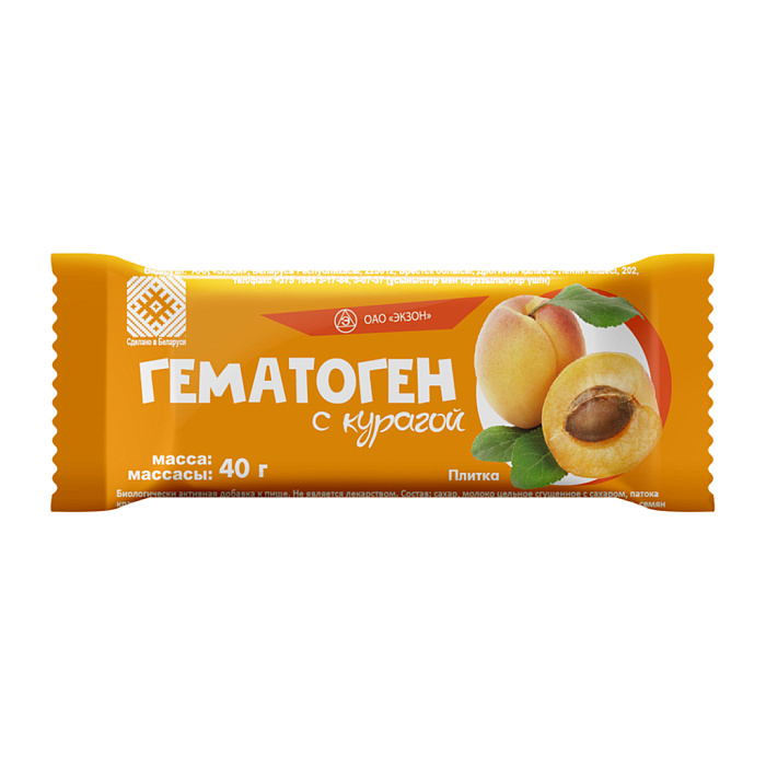 Гематоген с курагой 40г