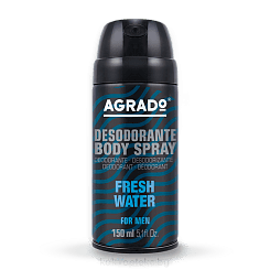 AGRADO Дезодорант спрей для тела СВЕЖЕСТЬ ВОДОПАДА мужской/ Fresh Water Body Spray Deodorant for men, 150 мл