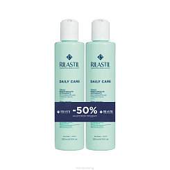 Набор Rilastil DAILY CARE Вяжущ.восст. тоник д/лица д/жирной, комб. и скл.к акне кожи 1+1, 200мл 2шт