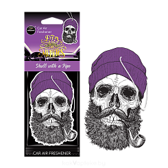 Aroma Car Cellulose Skull with a pipe, coastal surf Ароматизатор для автомобиля