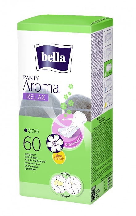 Bella Panty Aroma Relax Ультратонкие женские гигиенические ежедневные прокладки 60 шт