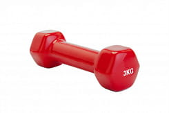 BRADEX Гантель обрезиненная 3 кг, красная, арт.SF 0163