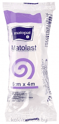 Бинты медицинские фиксирующие нестерильные: бинты медицинские фиксирующие эластичные:  - Matolast, размер: 6 см х 4 м (тканые, без застежки)
