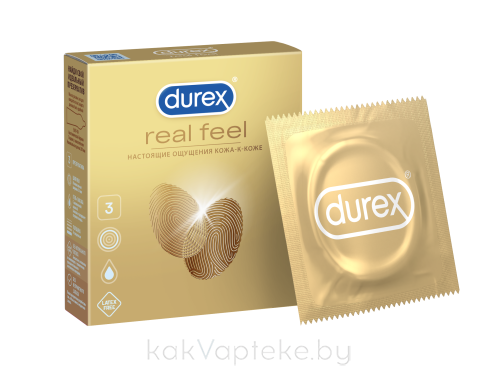 Презервативы Durex® Real Feel из синтетического латекса 3шт