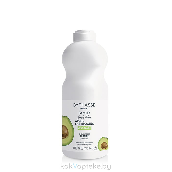 BYPHASSE Кондиционер для волос FAMILY Авокадо для сухих и поврежденных волос, 400 мл