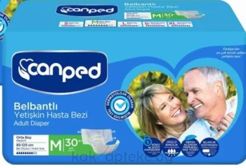 CANPED Подгузники для взрослых размер M (85-125 см), 30 шт