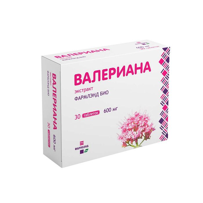 Валериана экстракт ФАРМЛЭНД БИО, БАД таблетки №30