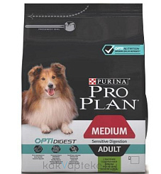 Pro Plan Корм сухой полнорац. для взр. собак средней породы с чувств. кожей, с выс. содерж. ягненка, 14кг