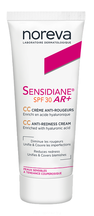 NOREVA СЕНСИДИАН AR+ СС крем для чувствительной кожи SPF 30 светлый тон, 40 мл