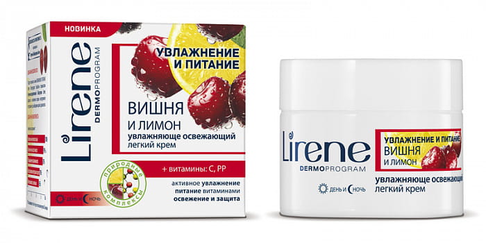 Lirene "Увлажнение и питание" Увлажняюще-освежающий легкий крем-гель, 50 мл