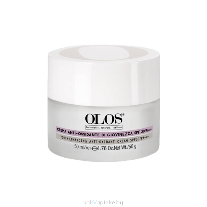 OLOS Антиоксидантный крем для молодости кожи SPF 30/РА+++ 50 мл