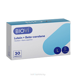 BioVi Лютеин + Бета-каротин, БАД таблетки №30