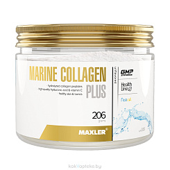 MAXLER БАД «Марин коллаген плюс» без вкуса, порошок 206 г