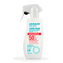 AGRADO Солнцезащитный лосьон для чувствительной кожи SPF50+ / Sunscreen Lotion SPF 50+ Sensitive, 250мл