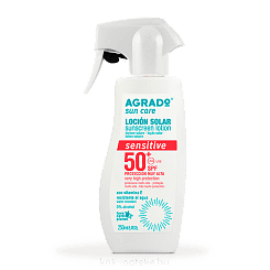 AGRADO Солнцезащитный лосьон для чувствительной кожи SPF50+ / Sunscreen Lotion SPF 50+ Sensitive, 250мл