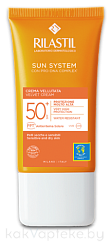 Rilastil SUN SYSTEM Бархатистый крем для чувствительной, нормальной и сухой кожи SPF50+, 50 мл