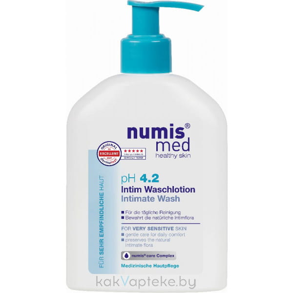 Numis med Гель для интимной гигиены pH 4,2 для чувствительной кожи с пантенолом, 200 мл