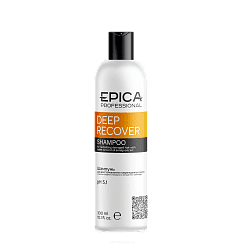 EPICA Professional Шампунь для восстановления поврежденных волос с маслом сладкого миндаля и экстрактом ламинарии Deep Recover, 300 мл
