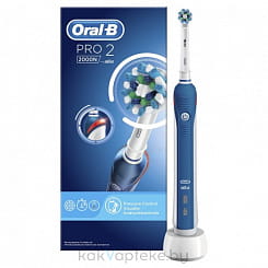 Braun Зубная щетка электрическая (ORAL-B Pro 2 2000 D501.513.2) тип 3766 с зарядн. устр-м тип 3757