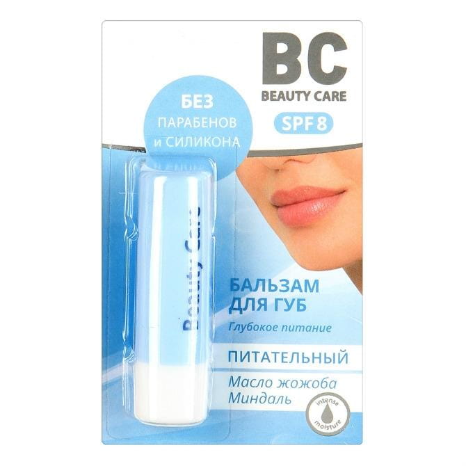 "BC" Beauty Care Питательный бальзам для губ с маслом жожоба и экстрактом миндаля, 4,2 г