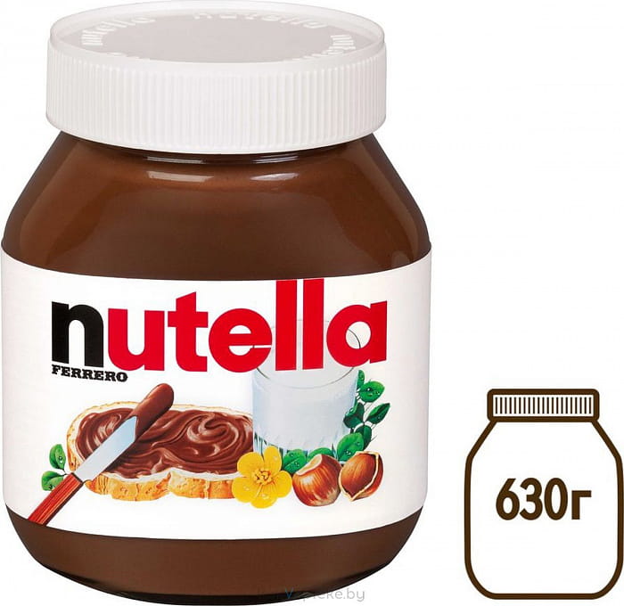 Nutella Паста ореховая с добавлением какао, 630 г