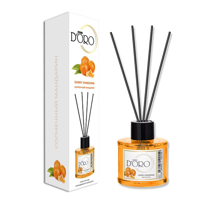 Gamma D'ORO Аромадиффузор для дома Солнечный мандарин 100 мл SUNNY MANDARIN