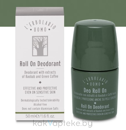 L'Erbolario Шариковый дезодорант для мужчин линии БАОБАБ 50 мл