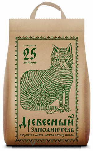 Наполнитель для кошачьего туалета No Name (древесный заполнитель), 25л