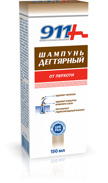 911 Ваша служба спасения Шампунь "Дегтярный" 150мл